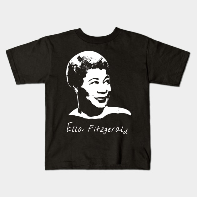 Ella Fitzgerald 1 Kids T-Shirt by GreenRabbit